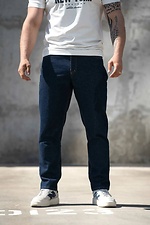Herrenjeans Mom Denim dunkelblau Teamv 8034525 Foto №5