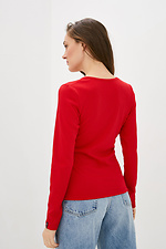 Czerwona prążkowana koszulka z długimi rękawami GERA Garne 3039526 zdjęcie №2