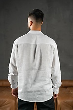Herren-Leinenhemd aus dickem Leinen, schlicht, weiß Teamv 8034529 Foto №6