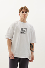 Patriotisches T-Shirt aus Baumwolle LUXURY übergroße weiße Farbe GEN 9000529 Foto №1