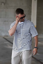 Oversize-T-Shirt mit Streifen für Herren Teamv 8034530 Foto №1