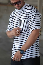 Oversize-T-Shirt mit Streifen für Herren Teamv 8034530 Foto №2