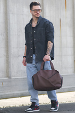 Men's Gym Brown Travel Luggage Bag Without 8049530 photo №1