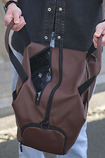 Men's Gym Brown Travel Luggage Bag Without 8049530 photo №5