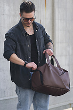 Men's Gym Brown Travel Luggage Bag Without 8049530 photo №6