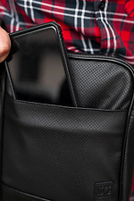 Черная сумка через плечо мессенджер с длинным ремешком SGEMPIRE 8015531 фото №6