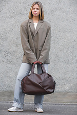 Women's Gym Brown Travel Luggage Bag Without 8049531 photo №1