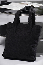 Women's Teddy Shopper Bag Delicate Black Without 8049532 photo №5