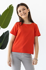 Літня бавовняна футболка IANINA-D цегляного кольору для дівчинки Garne 3034533 фото №9