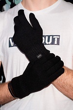 Black knitted wool gloves Without 8042533 photo №5