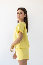 Летняя хлопковая футболка IANINA-D желтого цвета для девочки Garne 3034534 фото №3