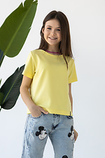 Літня бавовняна футболка IANINA-D жовтого кольору для дівчинки Garne 3034534 фото №5