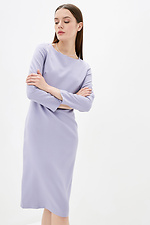 Прямое офисное платье миди фиолетового цвета с длинными рукавами Garne 3039535 фото №1