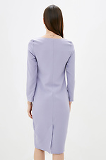 Прямое офисное платье миди фиолетового цвета с длинными рукавами Garne 3039535 фото №3