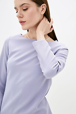Пряма офісна сукня міді фіолетового кольору з довгими рукавами Garne 3039535 фото №4