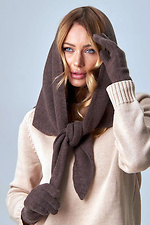 Women's wool gloves, mocha Garne 4496535 photo №2
