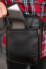 Черная сумка через плечо мессенджер с длинным ремешком SGEMPIRE 8015535 фото №3
