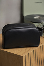 Шкіряна Косметичка Дорожна Сумка Несесер Cosmetic Black Without 8049535 фото №2