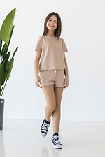 Summer cotton shorts IANINA-HD beige for girls Garne 3034536 photo №4