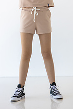 Летние хлопковые шорты IANINA-HD бежевого цвета на девочку Garne 3034536 фото №5
