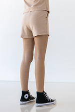 Летние хлопковые шорты IANINA-HD бежевого цвета на девочку Garne 3034536 фото №7