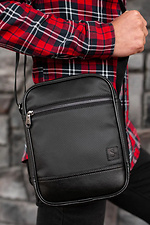 Черная сумка через плечо мессенджер с длинным ремешком SGEMPIRE 8015536 фото №3