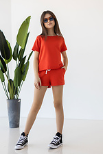 Summer cotton shorts IANINA-HD brick color for girls Garne 3034537 photo №2