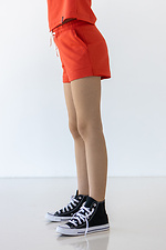Летние хлопковые шорты IANINA-HD кирпичного цвета на девочку Garne 3034537 фото №3