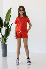 Летние хлопковые шорты IANINA-HD кирпичного цвета на девочку Garne 3034537 фото №10