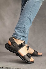 Мужские летние сандалии из нубука в спортивном стиле 8019537 фото №8