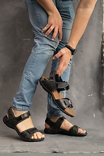 Мужские летние сандалии из нубука в спортивном стиле 8019537 фото №10