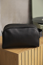 Leather Cosmetic Bag Travel Bag Necessaire Cosmetic Crocodile Black Without 8049537 photo №2