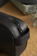 Leather Cosmetic Bag Travel Bag Necessaire Cosmetic Crocodile Black Without 8049537 photo №3