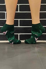 Short sports socks in green with a pattern R'N'B SOCKS 8024538 photo №1