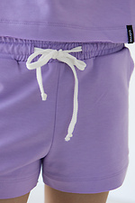 Летние хлопковые шорты IANINA-HD лилового цвета на девочку Garne 3034539 фото №4