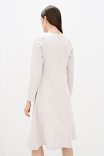 Деловое платье с длинными рукавами из костюмки оливкового цвета Garne 3039539 фото №3