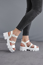 Chunky summer platform sandals with buckles  8019539 photo №8