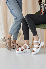 Chunky summer platform sandals with buckles  8019539 photo №11