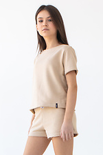 Sommerliches Baumwoll-T-Shirt IANINA-D beige für Mädchen Garne 3034540 Foto №3