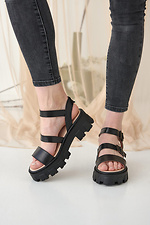 Chunky summer platform sandals with buckles  8019540 photo №4