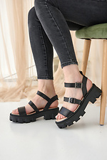 Chunky summer platform sandals with buckles  8019540 photo №5