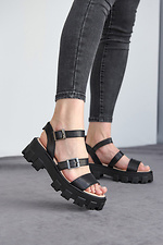 Chunky summer platform sandals with buckles  8019540 photo №7