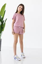 Літня бавовняна футболка IANINA-D рожевого кольору для дівчинки Garne 3034541 фото №2