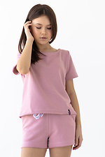 Летняя хлопковая футболка IANINA-D розового цвета для девочки Garne 3034541 фото №4