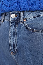 Marineblaue High Rise Jeans mit weitem Bein  4014541 Foto №4