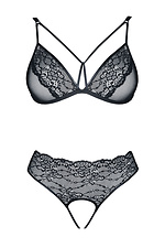 Seductive black lace set with erotic cutout Demoniq 4019541 photo №5