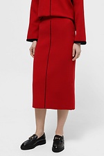 Knitted women's suit in red  4038541 photo №3