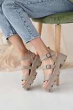 Chunky summer platform sandals with buckles  8019541 photo №2