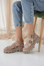 Chunky summer platform sandals with buckles  8019541 photo №4