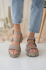 Chunky summer platform sandals with buckles  8019541 photo №5